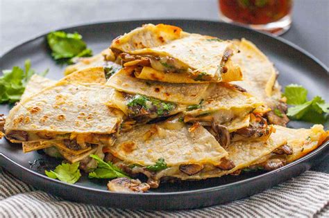 crispy-cheese-and-mushroom-quesadillas image