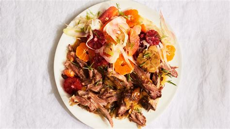 lamb-shoulder-with-citrus-fennel-salad-recipe-bon image