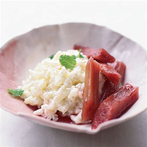 rice-pudding-with-poached-rhubarb-recipe-krista-desjarlais image