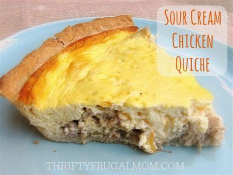 sour-cream-chicken-quiche-thrifty-frugal-mom image