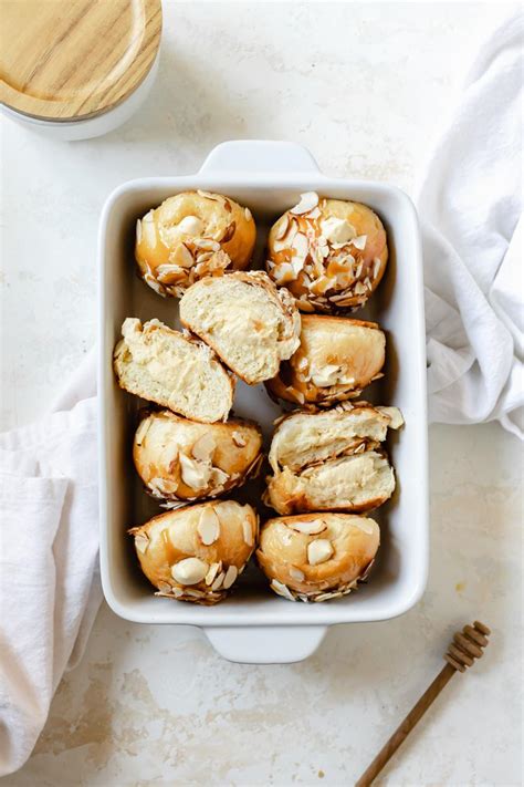honey-almond-brioche-buns-bee-sting-buns-fresh image
