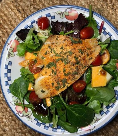 the-best-oven-baked-flounder-salad-recipe-youll-ever-eat image