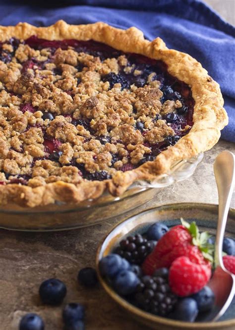 midsummer-mixed-berry-pie-with-crumb-topping image