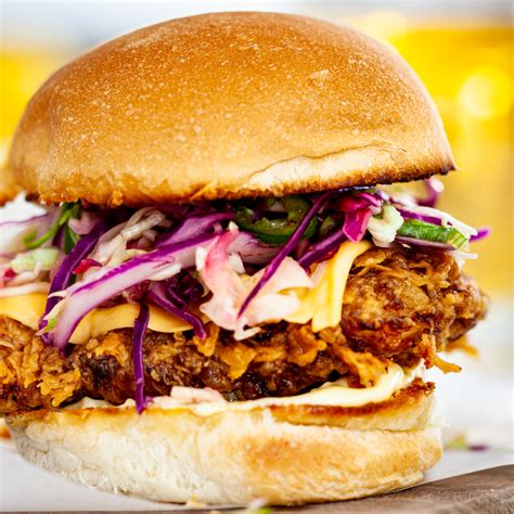 crispy-chicken-sandwich-with-spicy-slaw-simply image