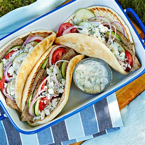 beef-gyros-with-tzatziki-sauce-recipe-eatingwell image