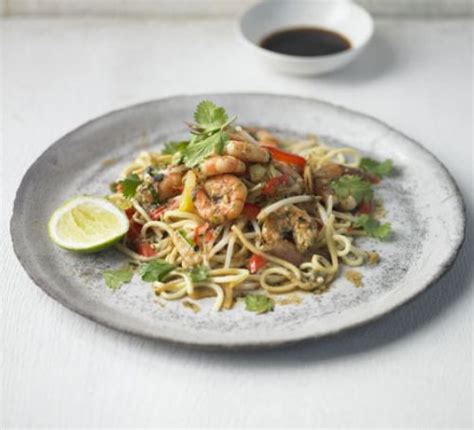 thai-prawns-with-ginger-spring-onions-and-noodles image