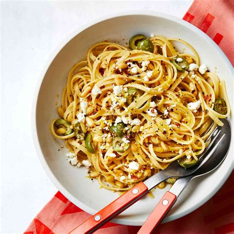 lemony-linguine-with-olives-and-feta-recipe-real-simple image