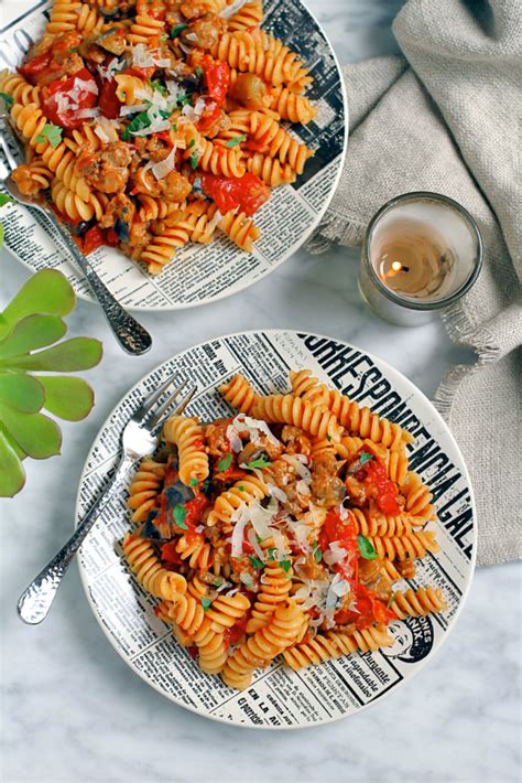 fusilli-with-sausage-and-eggplant-two-of-a-kind image