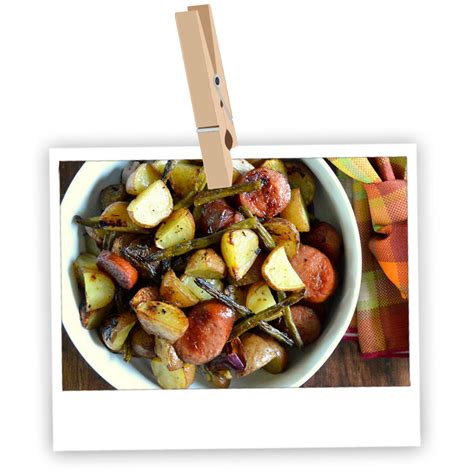 roasted-potatoes-with-smoked-sausage-and-green-beans image