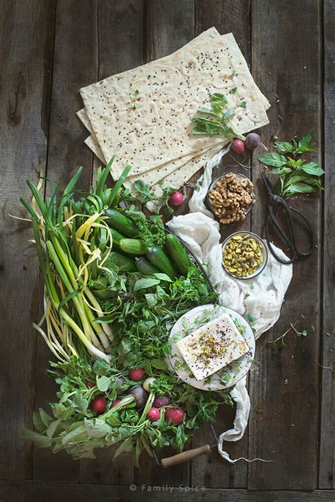 persian-herb-and-feta-platter-sabzi-khordan-family-spice image