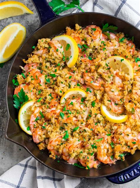 baked-shrimp-scampi-with-bread-crumbs-well-plated-by image