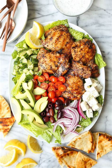 grilled-greek-chicken-salad-recipe-damn image