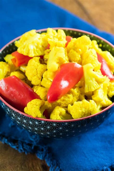 curried-red-pepper-and-pickled-cauliflower-noshing image