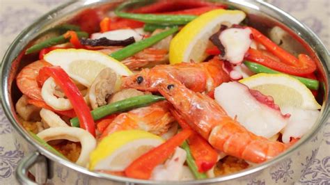 seafood-and-chicken-paella-recipe-with-japanese-rice image