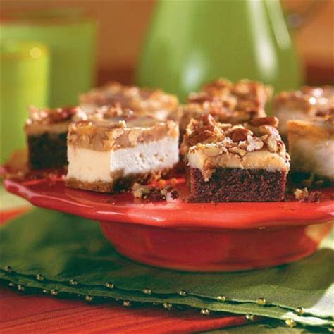caramel-pecan-cheesecake-bars-recipe-myrecipes image