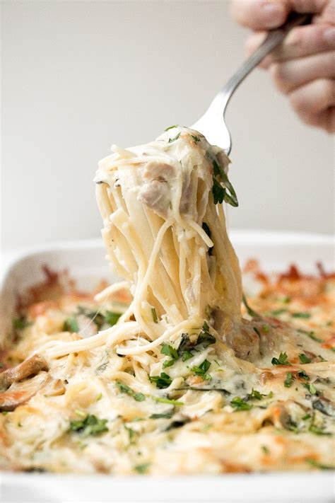 turkey-tetrazzini-with-spinach-ahead-of-thyme image
