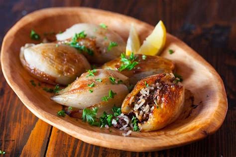 lebanese-roasted-stuffed-onions-steamy-kitchen image