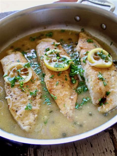 tilapia-piccata-with-white-wine-lemon-and-capers-sauce image