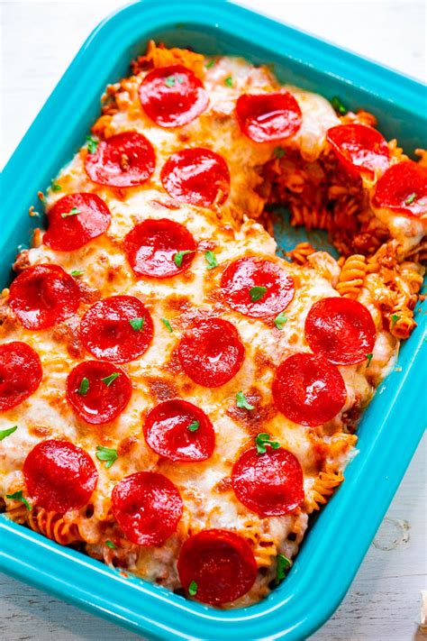 pepperoni-pizza-casserole-easy-pasta-casserole image