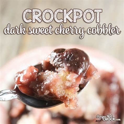 crock-pot-dark-sweet-cherry-cobbler-recipes-that image