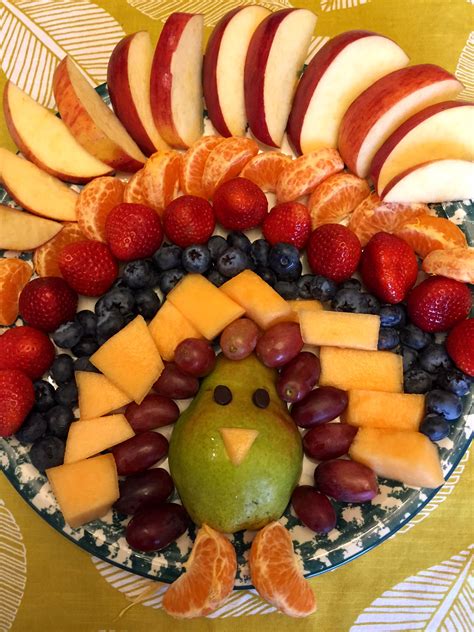 thanksgiving-turkey-shaped-fruit-platter-appetizer image