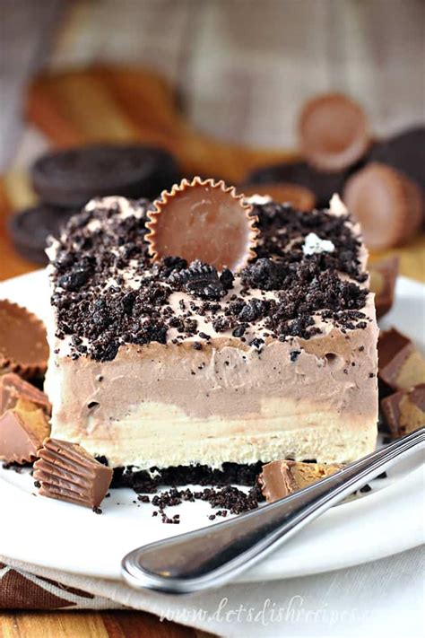 chocolate-peanut-butter-no-bake-dessert-lets-dish image