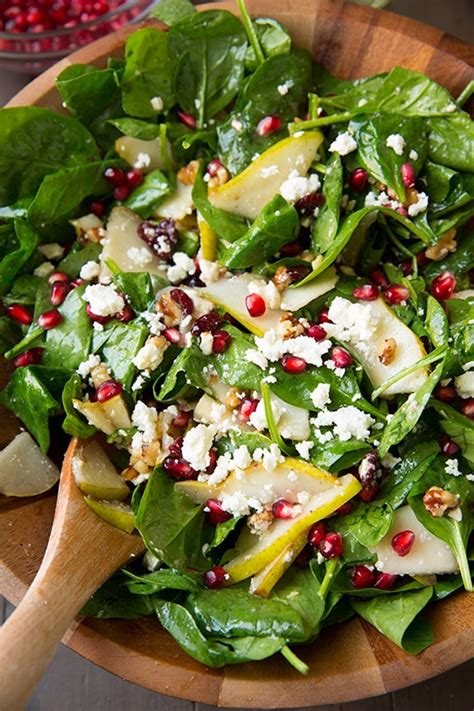 pear-pomegranate-and-spinach-salad-cooking-classy image
