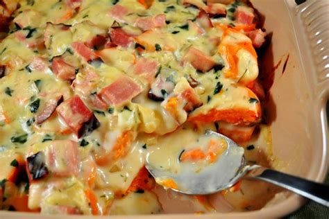 tonights-dinner-sweet-potato-ham-casserole image