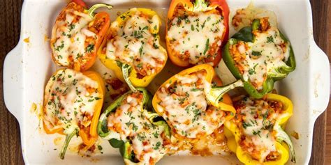 best-chicken-parm-stuffed-peppers-delish image