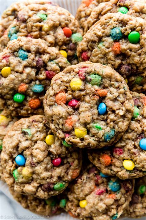 chewy-oatmeal-mm-cookies-sallys-baking-addiction image