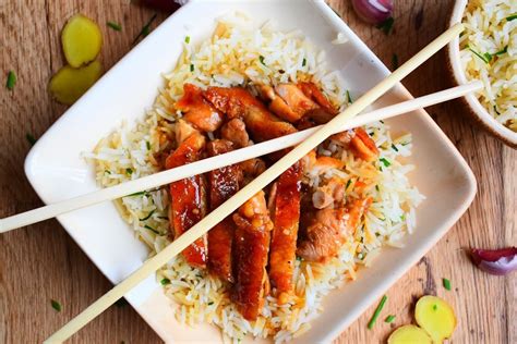 teriyaki-chicken-with-ginger-and-chive-rice image