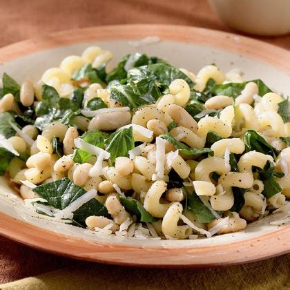cavatappi-with-spinach-beans-asiago-cheese image