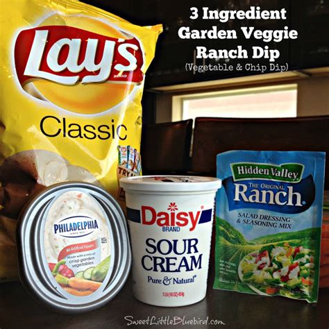 3-ingredient-garden-veggie-ranch-dip-easy-sweet image