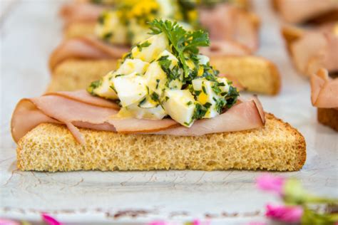 pickled-egg-salad-crostini-with-ham-martins-famous image
