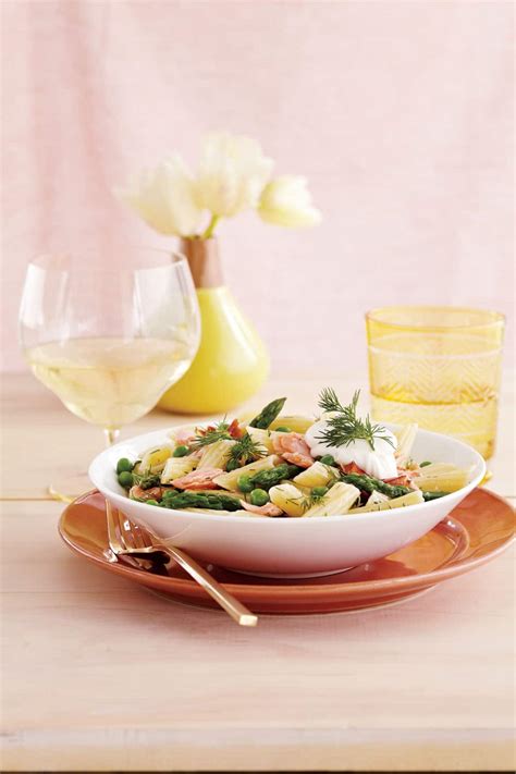 penne-with-smoked-trout-and-asparagus-canadian-living image