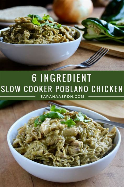 6-ingredient-slow-cooker-poblano-chicken-sara-haas image