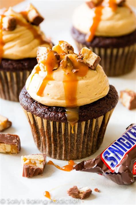 ultimate-snickers-cupcakes-sallys-baking-addiction image