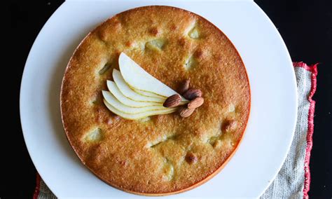 5-ingredient-magically-moist-almond-pear-cake image