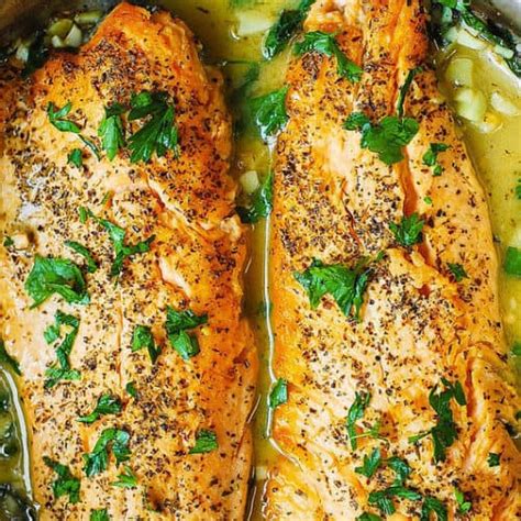 trout-with-garlic-lemon-butter-herb-sauce image