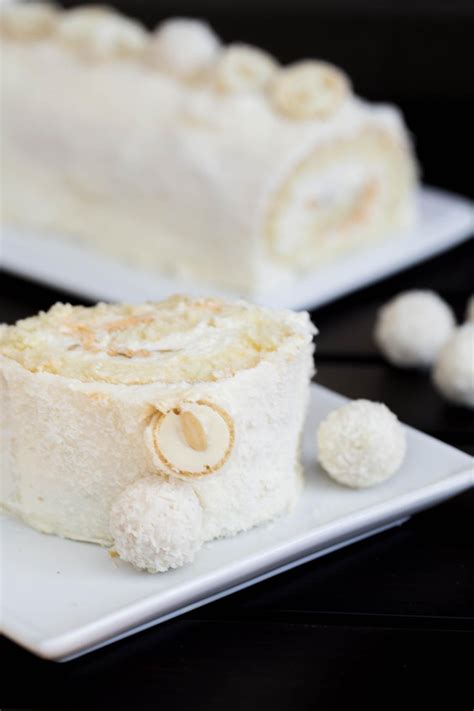 raffaello-cake-roll-almond-coconut-cake-momsdish image