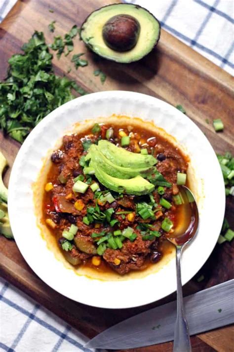 crockpot-turkey-and-vegetable-chili-bowl-of-delicious image