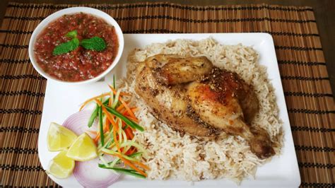 arabian-chicken-mandi-recipe-yemeni-style-rice image