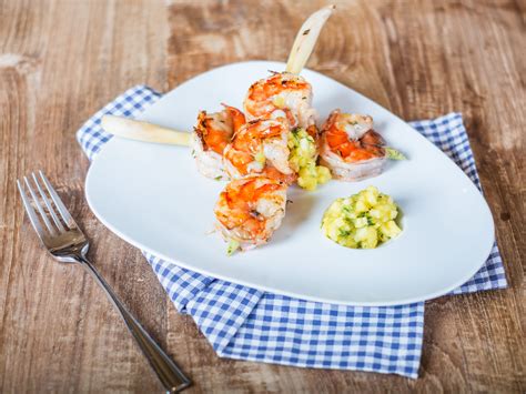 marinated-shrimp-with-mango-salsa-kitchen-stories image