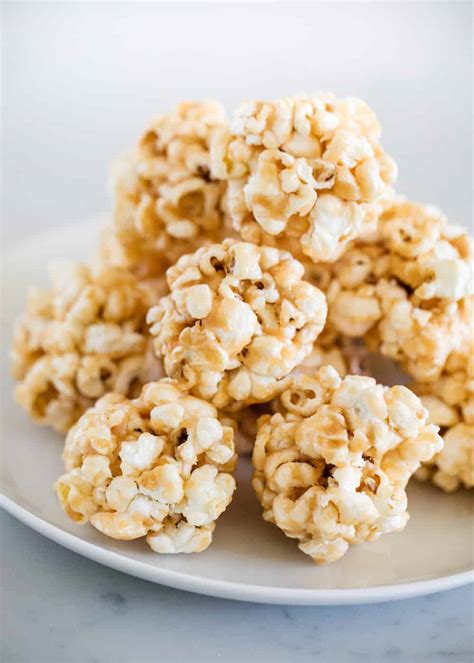 easy-caramel-popcorn-balls-made-in-the-microwave image