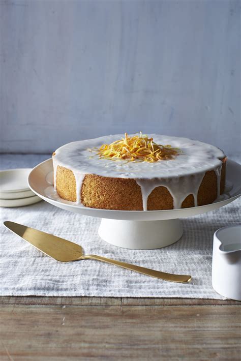 orange-olive-oil-cake-with-vanilla-glaze-recipe-myrecipes image