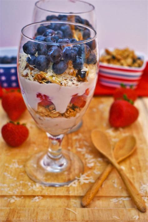 blueberry-granola-berry-coconut-yogurt-parfaits image
