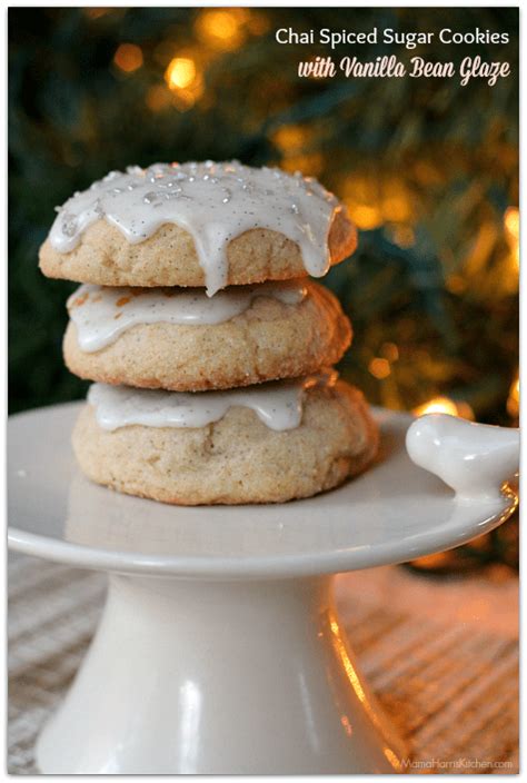 chai-spiced-sugar-cookies-with-vanilla-bean-glaze image