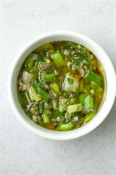 grilled-scallion-green-onion-chimichurri-one-girl image