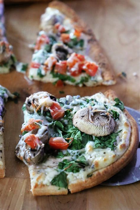 white-pizza-with-spinach-and-mushrooms-southern image