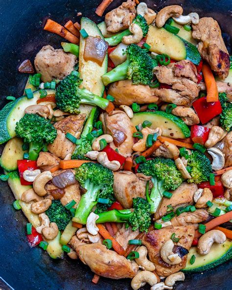 easy-cashew-chicken-veggie-stir-fry-clean-food image